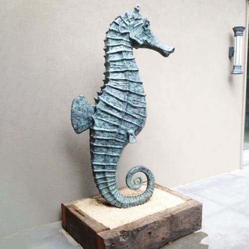 Seahorse bronze sculpture