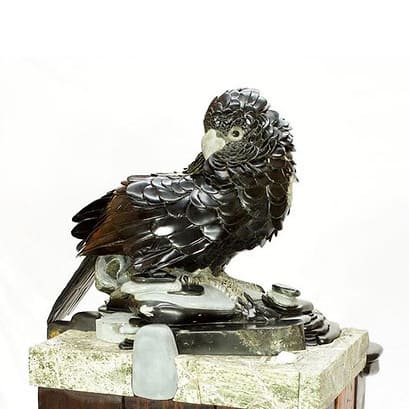 Spirit Bird Black Cockatoo Sculpture