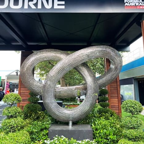 Trilogy - sculpture -Australian-Grand-Prix-paddock-2022